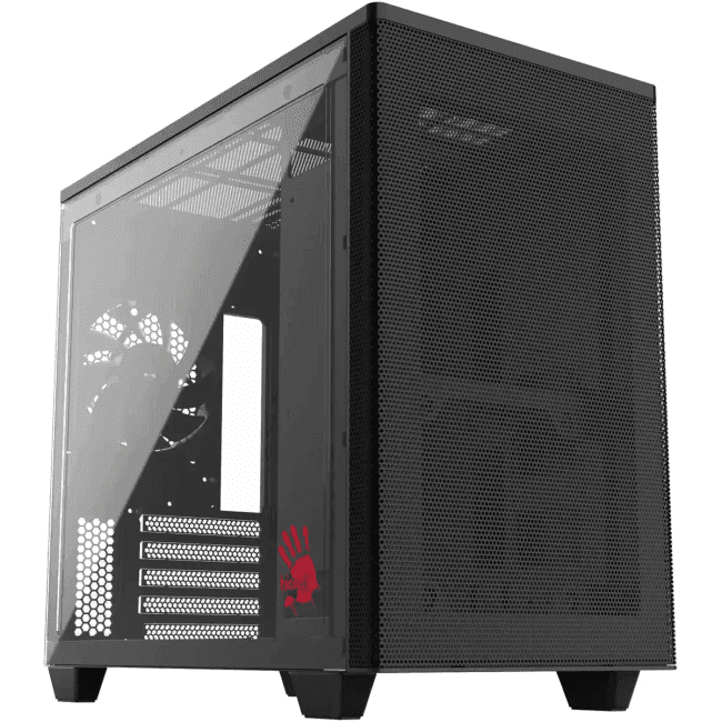 BD-CC117F-BK Bloody BD-CC117F черный без БП mATX 5x120mm 1xUSB2.0 1xUSB3.0 audio bott PSU