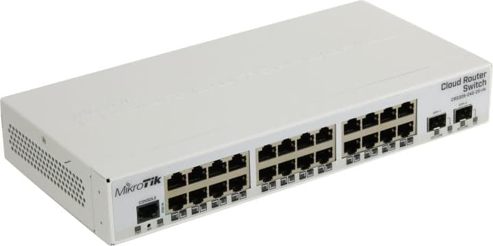 MikroTik <CRS326-24G-2S+IN> Cloud Router Switch (24UTP/WAN 1000Mbps + 2SFP+)