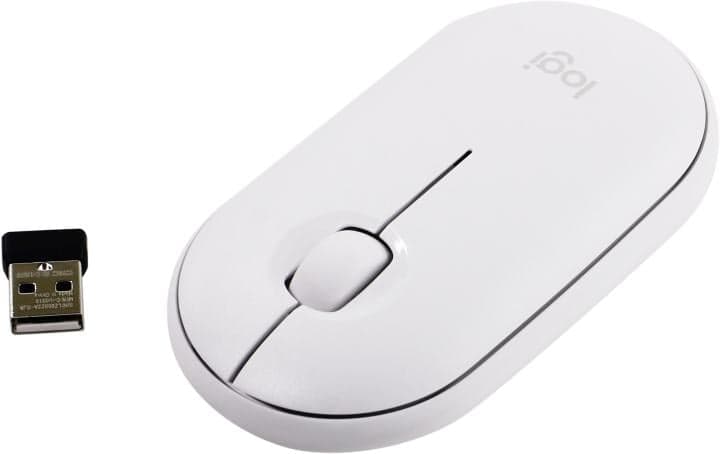 Logitech Pebble M350 White Wireless Mouse <910-005716/910-005541> (RTL) USB 3btn+Roll