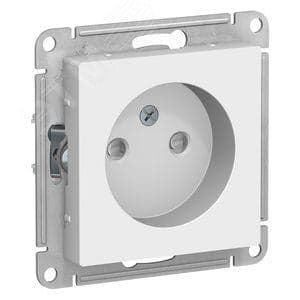 Schneider Electric ATN000149 Розетка ATLASDESIGN без заземления со шторками 16А механизм белый