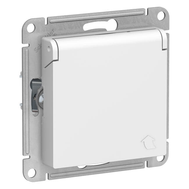 Schneider Electric AtlasDesign <ATN000146> Розетка (2К+З, внутр., с крышкой, белый)