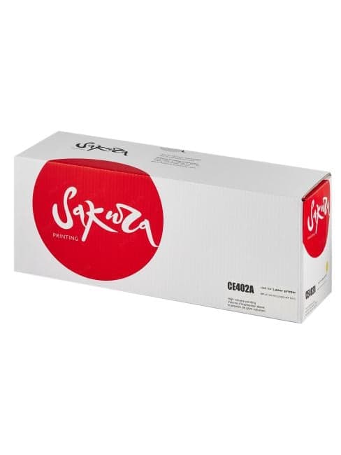 SACE402A Картридж SAKURA CE402A для HP Enterprise 500 Color M551n/525f/525dn/570/575f, желтый, 6000 к.