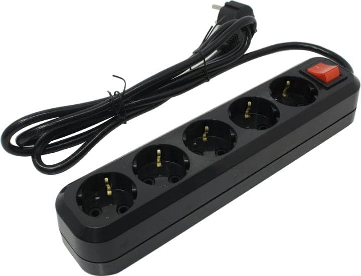 Сетевой фильтр 5bites <SP5B-318> Black <1.8м> ( 5 розеток )