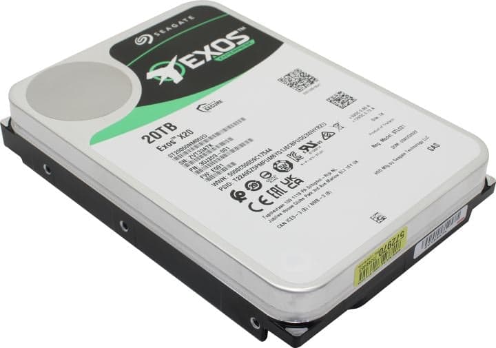 HDD 20 Tb SAS 12Gb/s Seagate Exos X20 <ST20000NM002D> 3.5" 7200rpm 256Mb