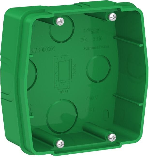 Schneider Electric BLNMK000001 BLANCA скрытой установки коробка монтажная д/силовых розеток, зеленый