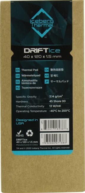 Iceberg Thermal DriftIce <40x120x1.5> Термопрокладка (40x120x1.5мм, 13 Вт/мК)