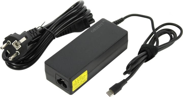 Orient <PU-C87W> Зарядное устройство USB-C (Вых.DC5/9/12/15/20V, 87W, USB-C, быстрая зарядка)