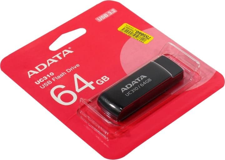 ADATA UC310 <UC310-64G-RBK> USB3.2 Flash Drive 64Gb
