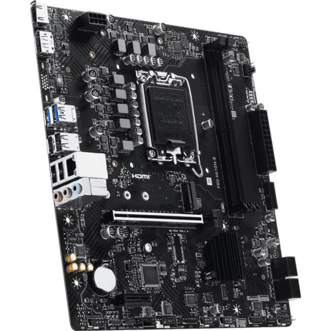 Материнская плата MSI PRO H610M-B Soc-1700 Intel H610 2xDDR5 mATX AC`97 8ch(7.1) GbLAN+HDMI+DP