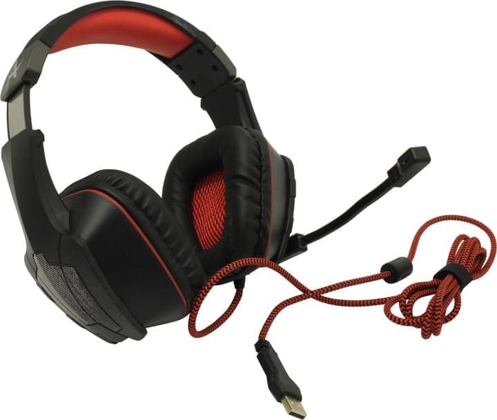 Наушники с микрофоном QUMO Arsenal GHS0016 (шнур 2м, с регулятором громкости, USB)
