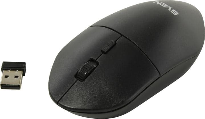 SVEN Wireless Optical Mouse <RX-515SW Black> (RTL) USB 4btn+Roll