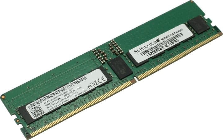 Supermicro <MEM-DR532MD-ER48/MTC20F2085S1RC48BA1> DDR5 RDIMM 32Gb <PC5-38400> ECC Registered