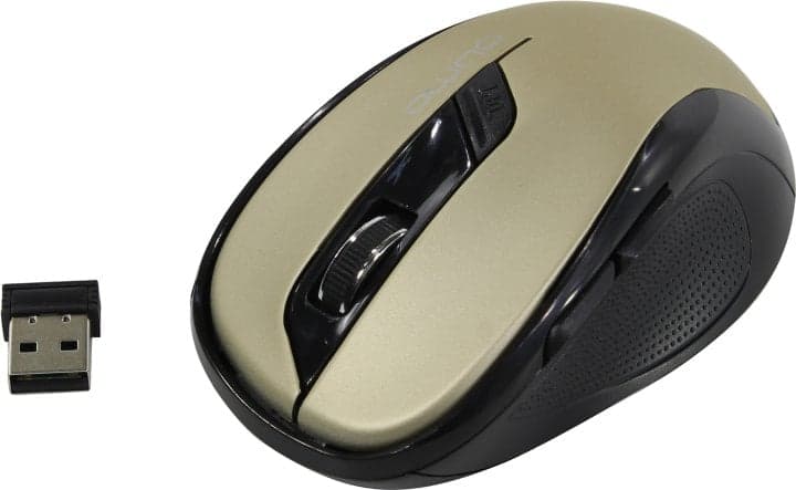 QUMO Wireless Optical Mouse <Office Line Bronze M64> (RTL) USB 3btn+Roll <24361>
