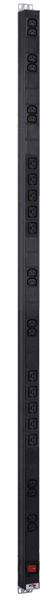 R-16-14C13-10C19-V-1420 ЦМО Вертикальный блок розеток Rem-16 с выкл., 14 IEC 60320 C13, 10 C19, вход C20 16A, алюм., 33