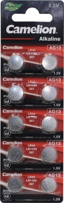 Camelion AG13-BP10 (LR44/LR1154/357, 1.5V) , щелочной (alkaline) <уп. 10 шт>