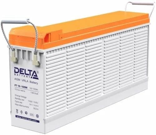 Delta FT 12-100 M 12В/100Ач, клемма Болт М6 (508х110х223мм (238мм); 29кг; Срок службы 10-12лет; Г