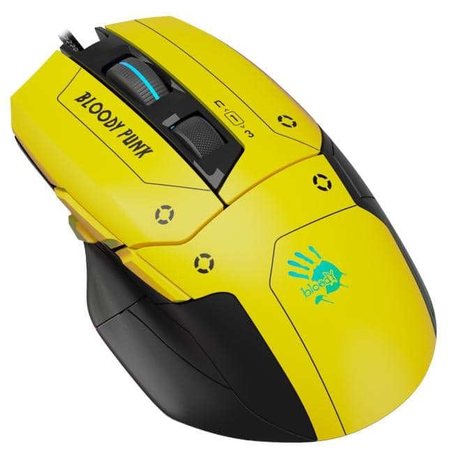 Bloody Gaming Mouse <W70 MAX Punk Yellow> (RTL) USB 7btn+Roll