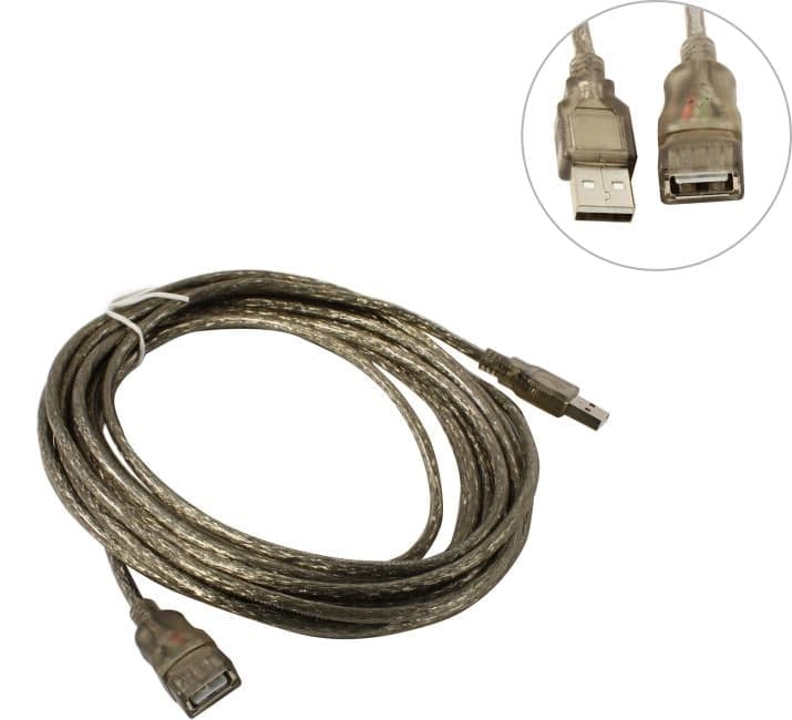 Telecom <VUS6956T-5M> Кабель удлинительный USB 2.0 <A-->A> 5.0м