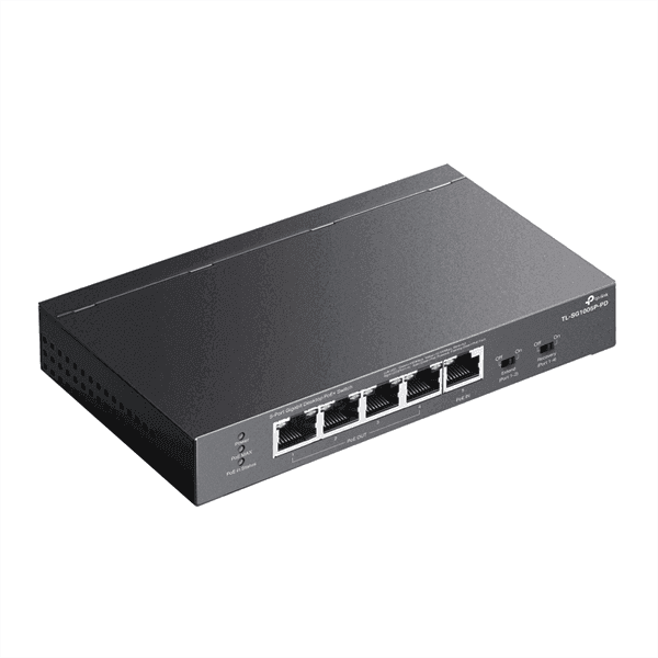 TP-LINK <TL-SG1005P-PD> 5-Port Gigabit Desktop PoE+ Switch