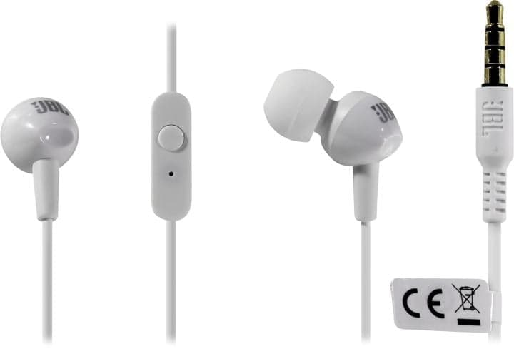 Наушники с микрофоном JBL C100si <White> (шнур 1.2м) <JBLC100SIUWHT(ITE)>