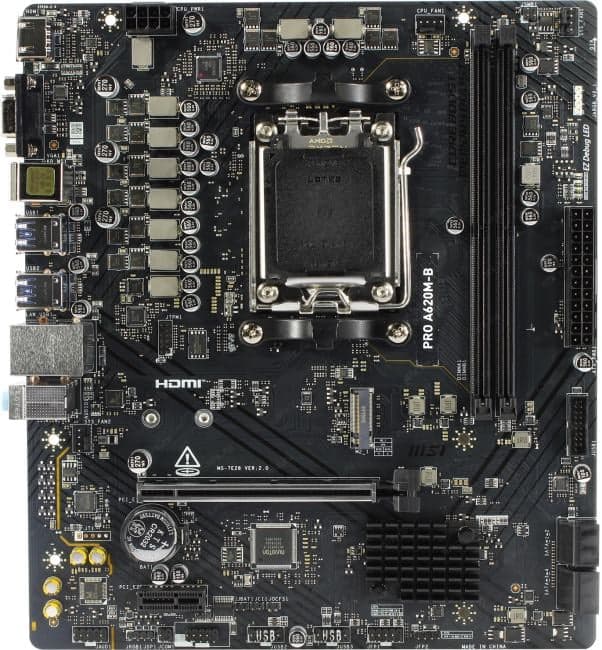 MSI PRO A620M-B (RTL) AM5 <A620> PCI-E Dsub+HDMI 2.5GbLAN SATA MicroATX 2DDR5