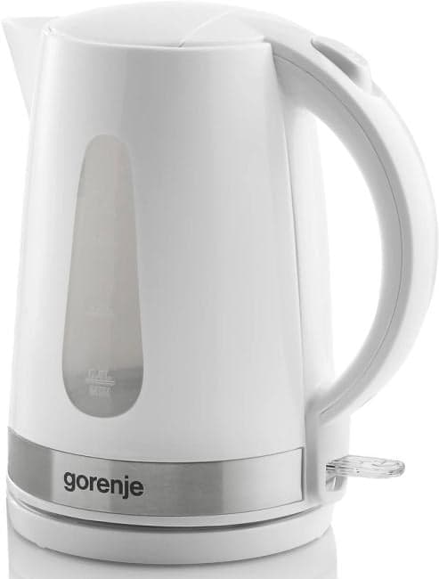 Чайник электрический Gorenje K17WE 1.7л. 2200Вт белый/серебристый (корпус: пластик)