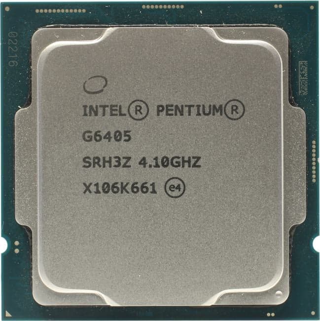 CPU Intel Pentium G6405 4.1 GHz/2core/SVGA HD Graphics/4Mb/58W/8 GT/s LGA1200