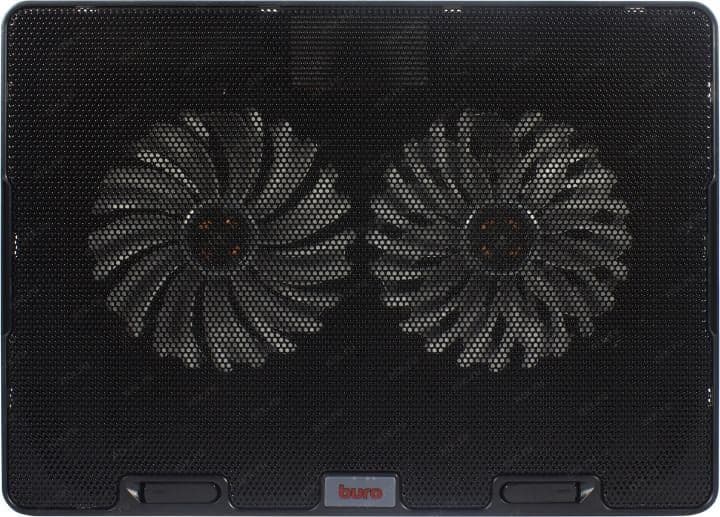 Buro <BU-LCP156-B214H Black> NoteBook Cooler (21дБ, 1400об/мин,2xUSB2.0, USB питание)