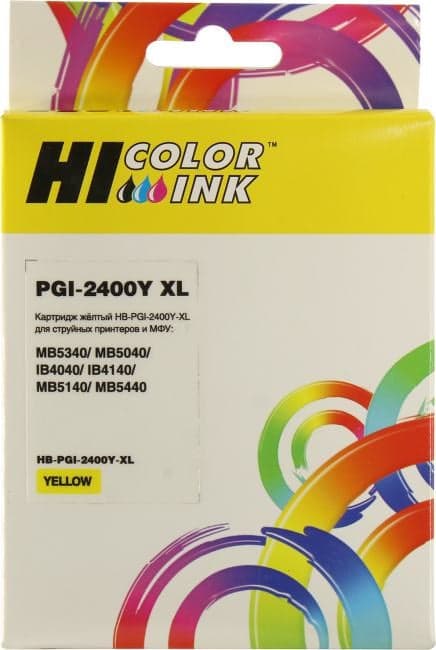 Картридж Hi-Color HB-PGI-2400Y-XL Yellow для Canon MB5340/MB5040/iB4040