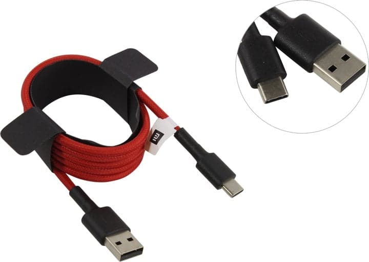 Xiaomi <SJV4110GL Red> Кабель USB A --> USB-C M 1м