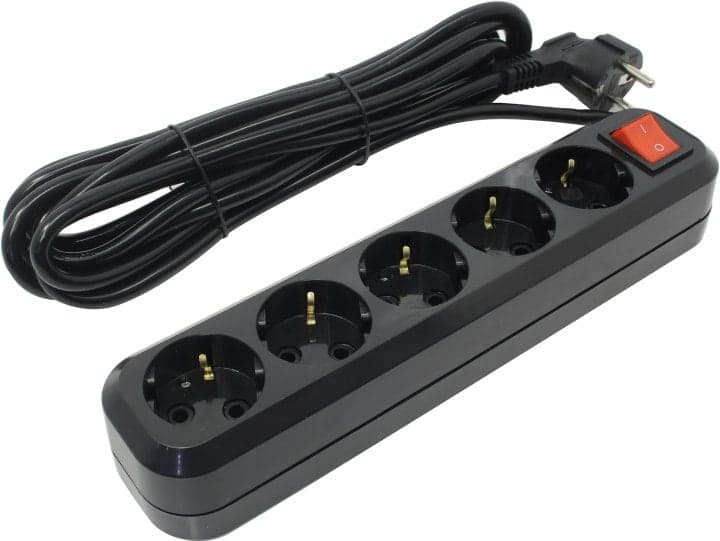 Сетевой фильтр 5bites <SP5B-350> Black <5м> ( 5 розеток )