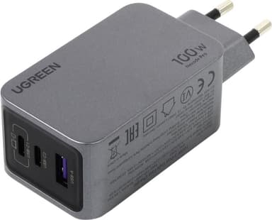 UGREEN X757 Grey <25874> Зарядное устройство USB (Вых. DC5/9/12/15/20V, 100W, USB, 2xUSB-C, кабель USB-C)