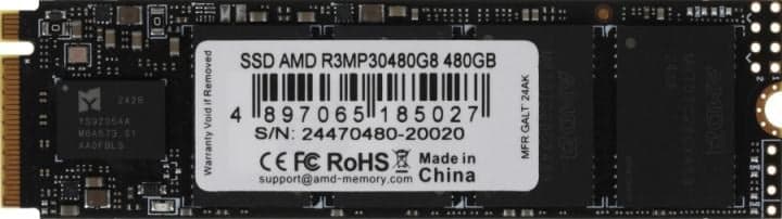 SSD 480 Gb M.2 2280 M AMD Radeon R3 <R3MP30480G8> 3D TLC