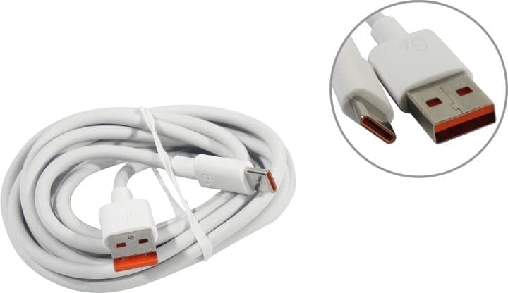 Cablexpert Кабель USB2.0, AM/Type-C, 6A, 66Вт, QC3.0, медь, 1.8м, белый, пакет (CC-USB2-AMCM-66W-1.8M-W)
