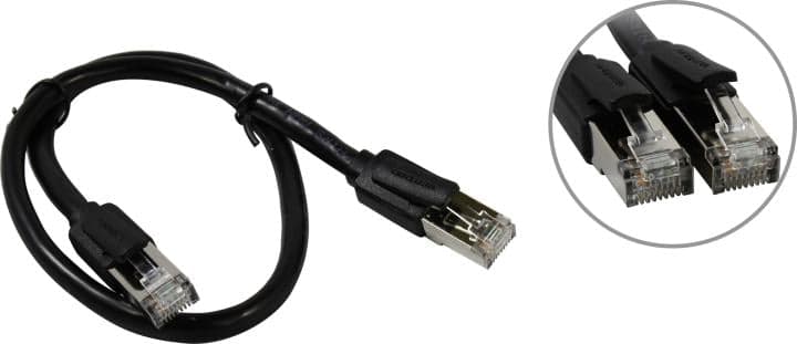 Vention <IKKBD> Patch Cord SFTP кат.8 0.5м, чёрный