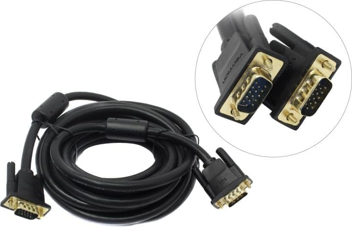 Vention <DAEBJ> Кабель монитор - SVGA card (15M -15M) 5м 2 фильтра