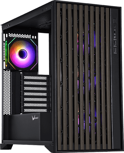 TimberLine T0 Black корпус Formula V Line TimberLine T0 Black, ATX, wood+plastic front, TYPE-C*1, USB3.0*2, FRONT 3x120