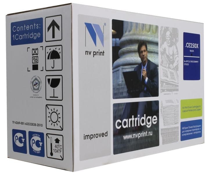 Картридж NV-Print аналог CE250X Black для HP LJ CP3525/3530MFP
