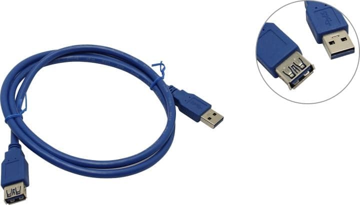 5bites <UC3011-010F> Кабель удлинительный USB 3.0 AM-->AF 1м