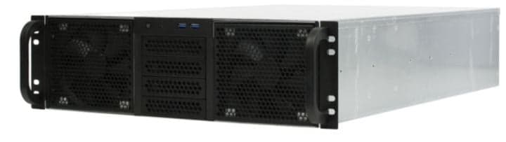 RE306-D0H12-E-55 Корпус 3U ,0x5.25+12HDD,черный,без БП(PS/2,mini-redundant,2U-redundant),глубина 550мм,MB EATX 12"x13"