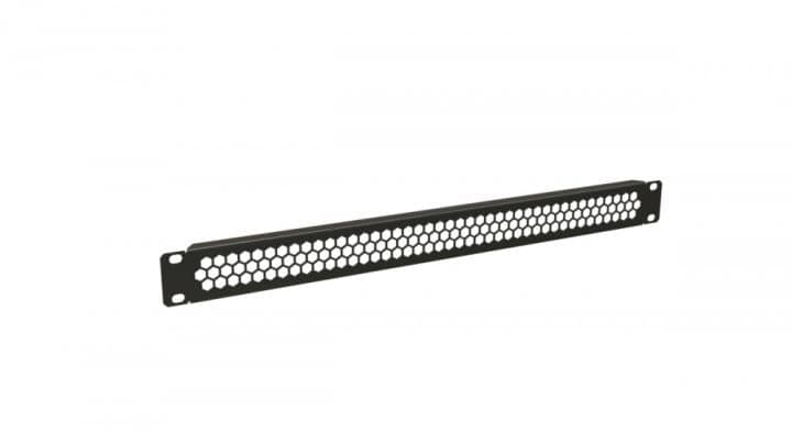 Hyperline BPD-1-RAL9005 Фальш-панель перфорированная 1U цвет черный