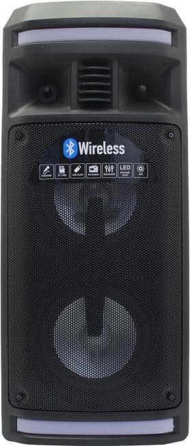 Колонка Ginzzu GM-208 (50W, Bluetooth, USB, microSD, FM, ПДУ, Li-Ion)