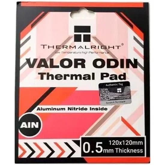 VALOR-ODIN-120X120-0.5 Листовой термоинтерфейс Thermalright Valor Odin, размер 120x120 мм, толщина 0.5 мм, 15 Вт/(м·K)