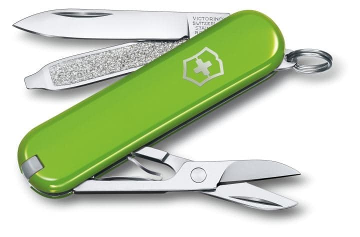(0.6223.43G) Нож перочинный Victorinox Classic Smashed Avocado 58мм 7функц. карт.коробка
