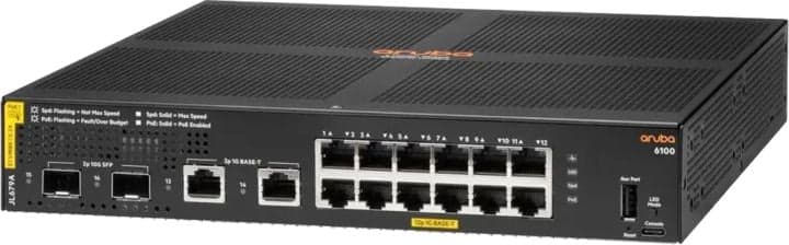 JL679A#ABB Aruba 6100 12G CL4 2SFP+ 139W Swch