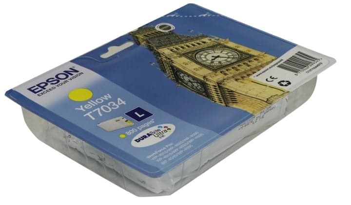 Картридж T7034 <C13T70344010> Yellow для Epson WorkForce Pro WP-4015/4025/4095/4515/4525/4535/4545/4595