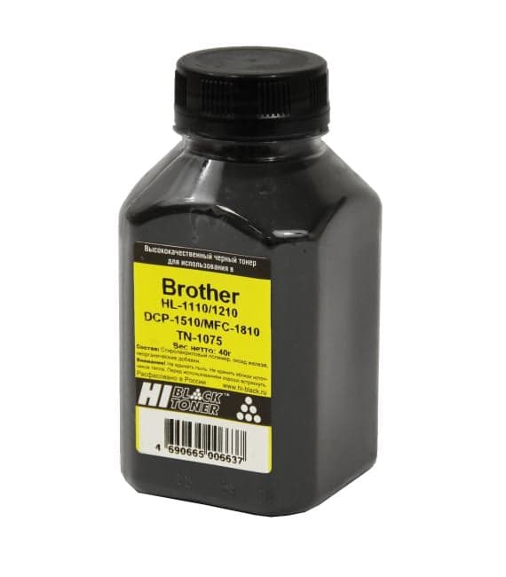 Тонер Hi-Black <TN-1075> для Brother HL-1110/1210/DCP-1510/MFC-1810, 40 г
