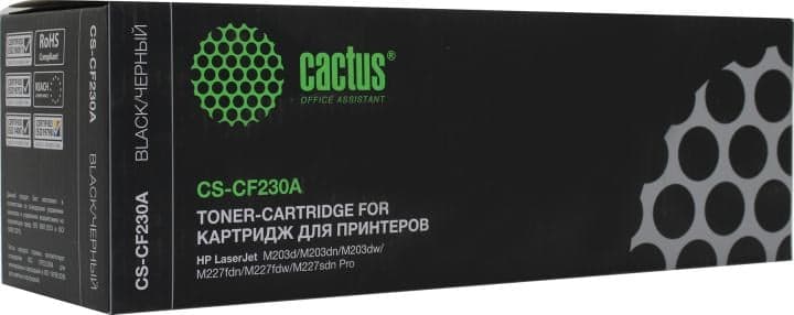 Картридж Cactus CS-CF230A для HP LJ Pro M203d/M203dn/M203dw/M227fdn/M227fdw/M227sdnfdw/M227sdn