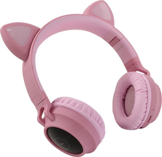 Наушники с микрофоном Hoco W27 Pink (Bluetooth 5.0, microSD)