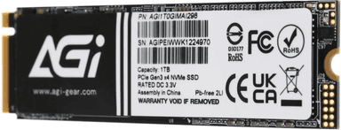 AGI1T0GIMAI298 Твердотельный накопитель SSD AGI AI298 M.2 2280 1TB Client SSD PCI-E 3.x x4, 3D NAND